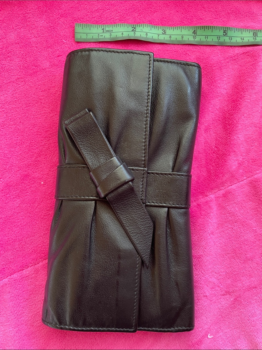 Mint Auth.Furla wallet Stunning with Fancy Bow Tie - Picture 10 of 14